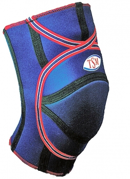 3153-a TSM Kniebandage lang mit Polster, Sondergröße für Kinder, Vorgängermodell, blau, Paar, Gr. XXS