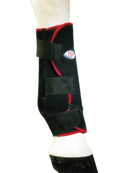 TSM vet-Pro Pferd Fesselkopfbandage mit Streifschutz Ansicht Bein Außenseite