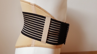 4213-XXS TSM Rückenbandage Pro mit Stabilisierungsgurt, beige, Größe XXS - Sondergröße!