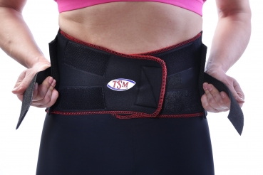 TSM Rückenbandage Pro mit Stabilsierungsgurt schwarz Die Sportbandage für technische Disziplinen