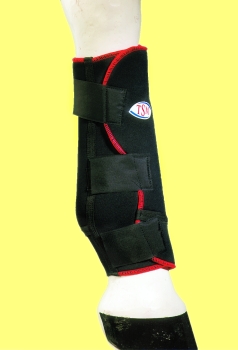 TSM vet-Pro Pferd Fesselkopfbandage mit Streifschutz Ansicht Bein Außenseite