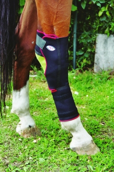 Zusammen mit der Ligasano® vet Wundbehandlung bildet die TSM vet-Verbandsbandage für das Sprunggelenk ein effizientes Verbandssystem