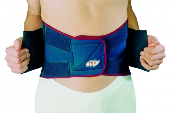 TSM Rückenbandage Pro mit Stabilisierungsgurt, blau, 3313 Sportbandage für den Rücken,